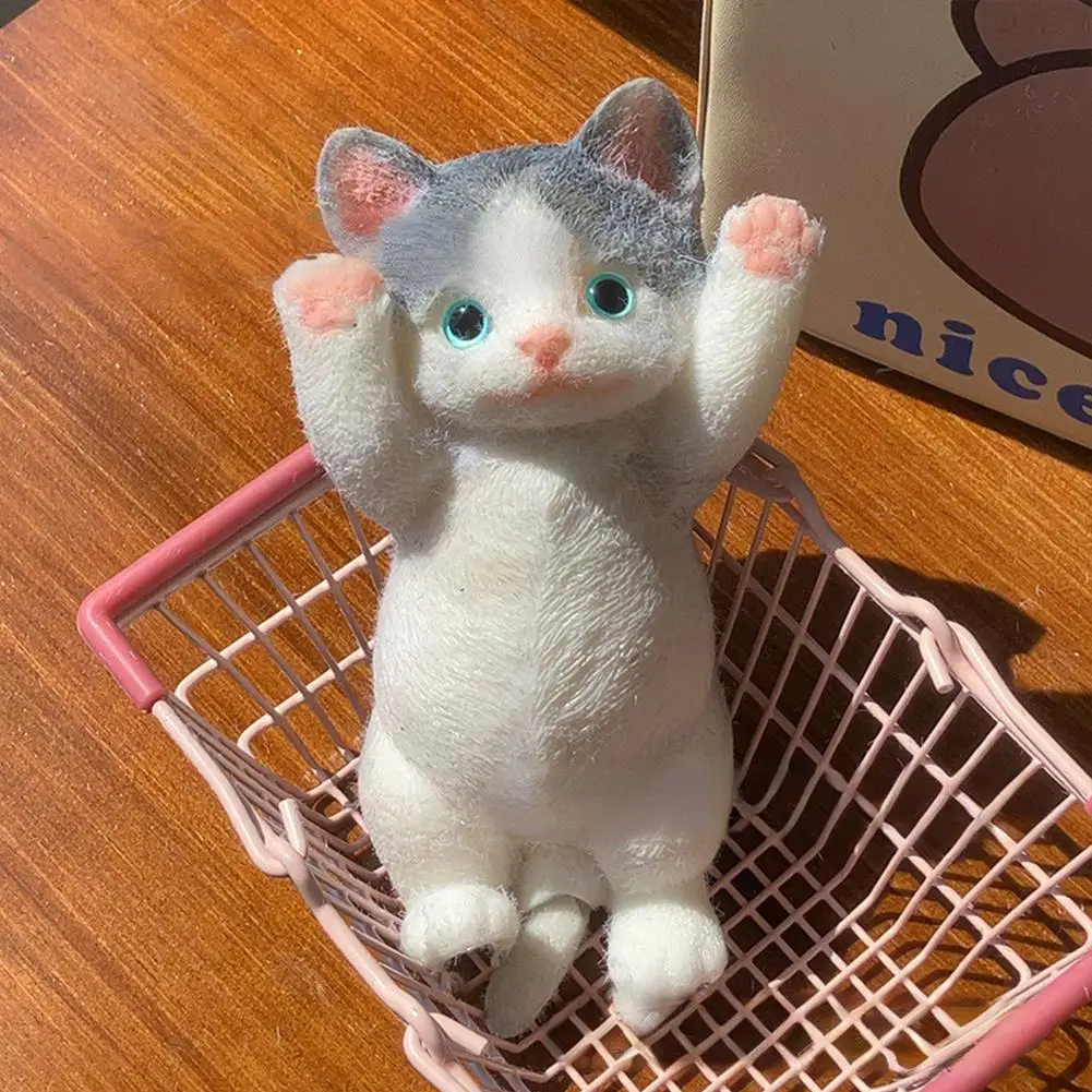 Cat Squeeze Toys TPR Big Cat Three-dimensional Pinch Toys Super Cute Stress Relieving Toy Doll Relaxing Toy Big Cat Pinch Toys