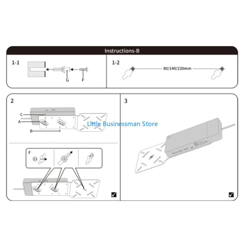 Metall-VESA-Dock-Halterung für WD19 WD22TB4, Display-Rückwand oder Wandmontage mit Hardware-Kit für die Kabelführung – Detail 10
