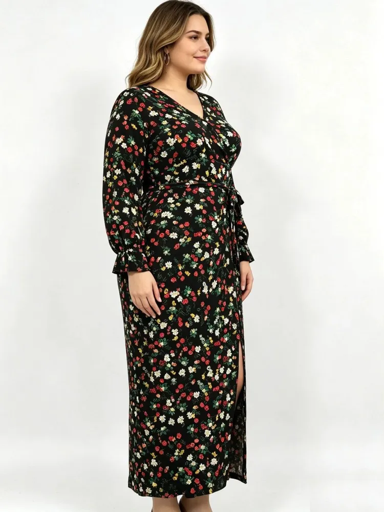 Picture 4: XL-5XL Plus Size Clothes Dresses Women Autumn Spring Robes Long Sleeve Street Style Casual 3XL Big Size Maxi Dress Oversized