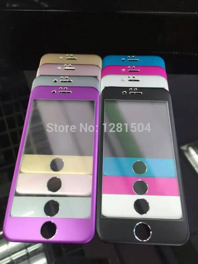 

100sets Full Screen Coverage Titanium Alloy 2.5D 9H Tempered Glass Screen Protector Flim for iphone6 iPhone 6G 7G 4.7inch
