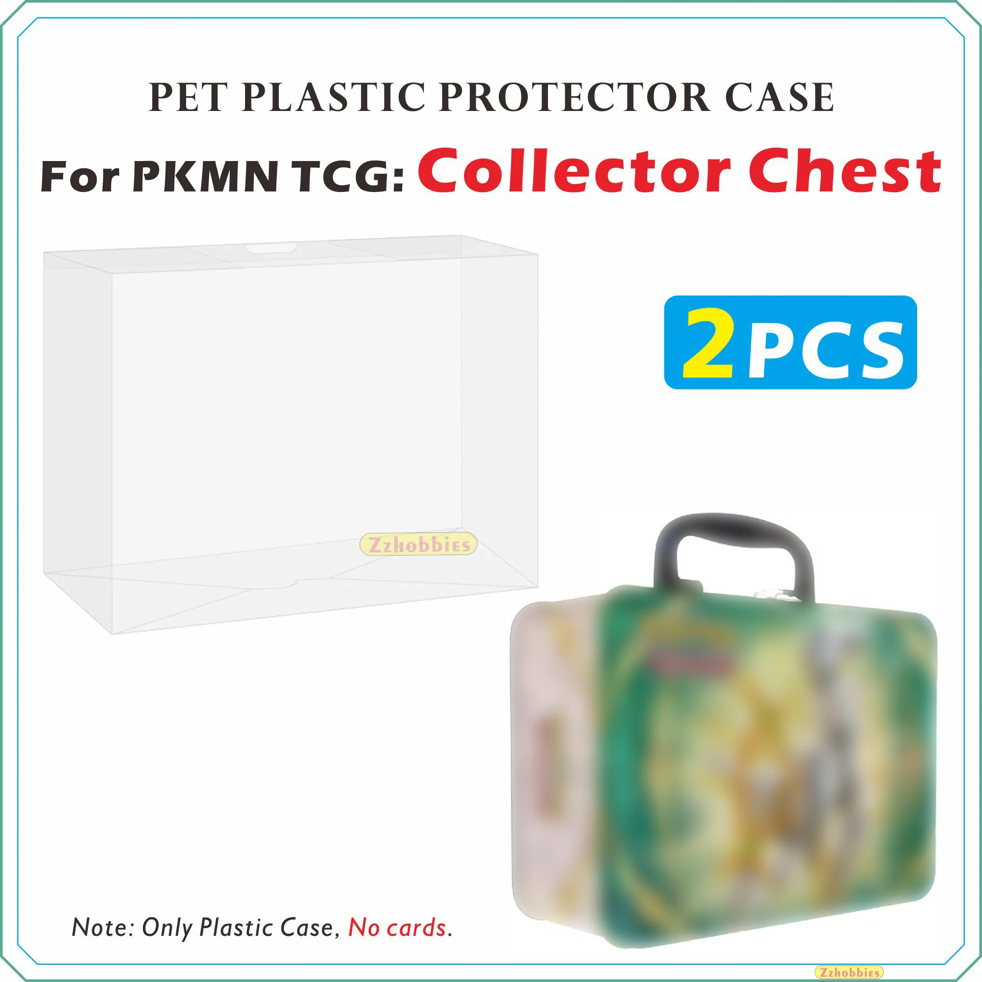 

2PCS PET Plastic Protector Case For PKMN TCG Collector Chest【0.6mm Thick】