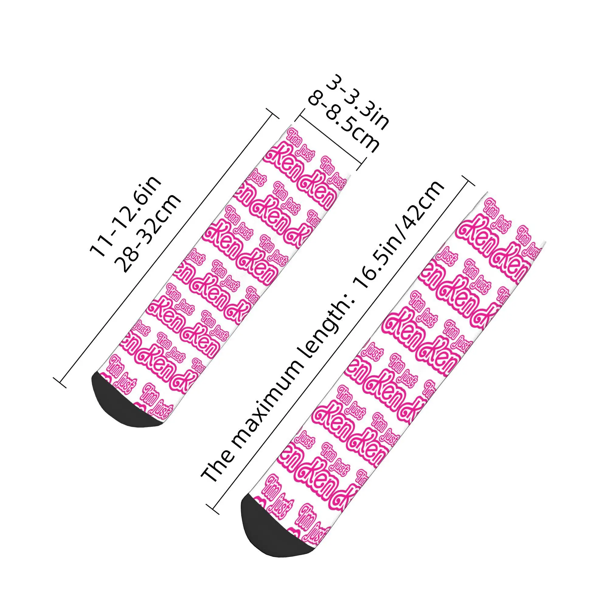 Calcetines I_m Just Ken para todas las estaciones, calcetines Harajuku absorbentes del sudor, medias divertidas para hombres y mujeres, regalos