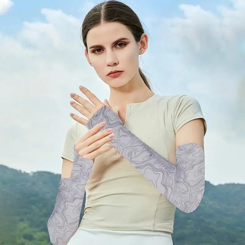 

UV Sunscreen Head Cover Sun Protection Ice Silk Sleeve Cover Outdoor Sun Face Bandana With Arm Sleeves For Driving Hiking
