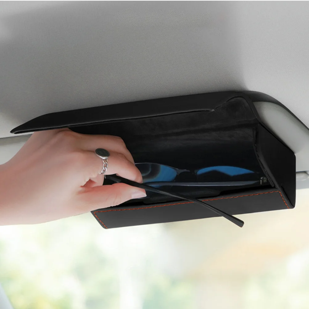 

Car Sunglasses Holder Portable Sun Visor Glasses Case Credit Card Ticket Clip Durable Practical Long Lasting Use