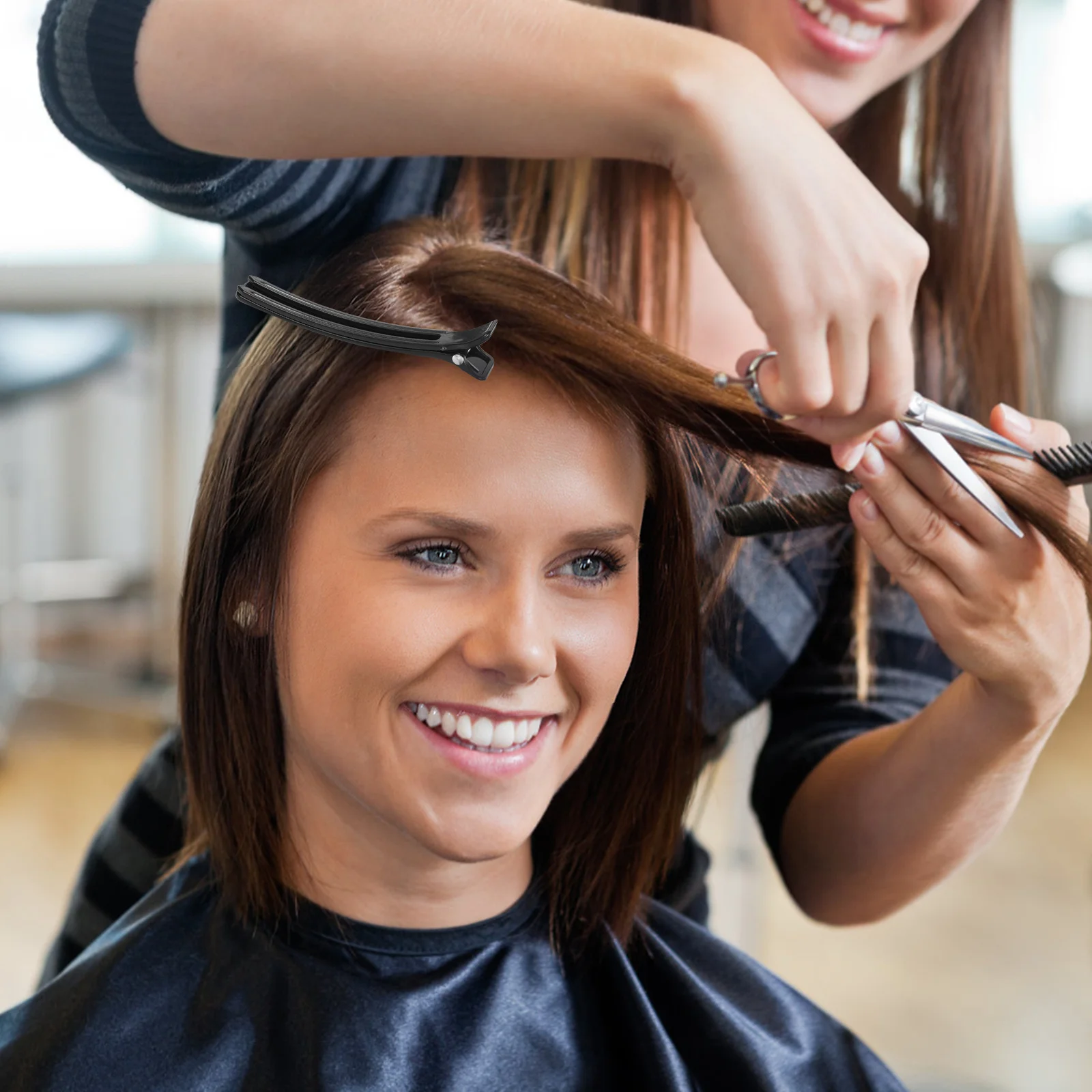 

2pcs Hair Clips Sectioning Professional Salon Clip Comb Lightweight Durable Styling Tool For Haircut Coloring Makeup Women