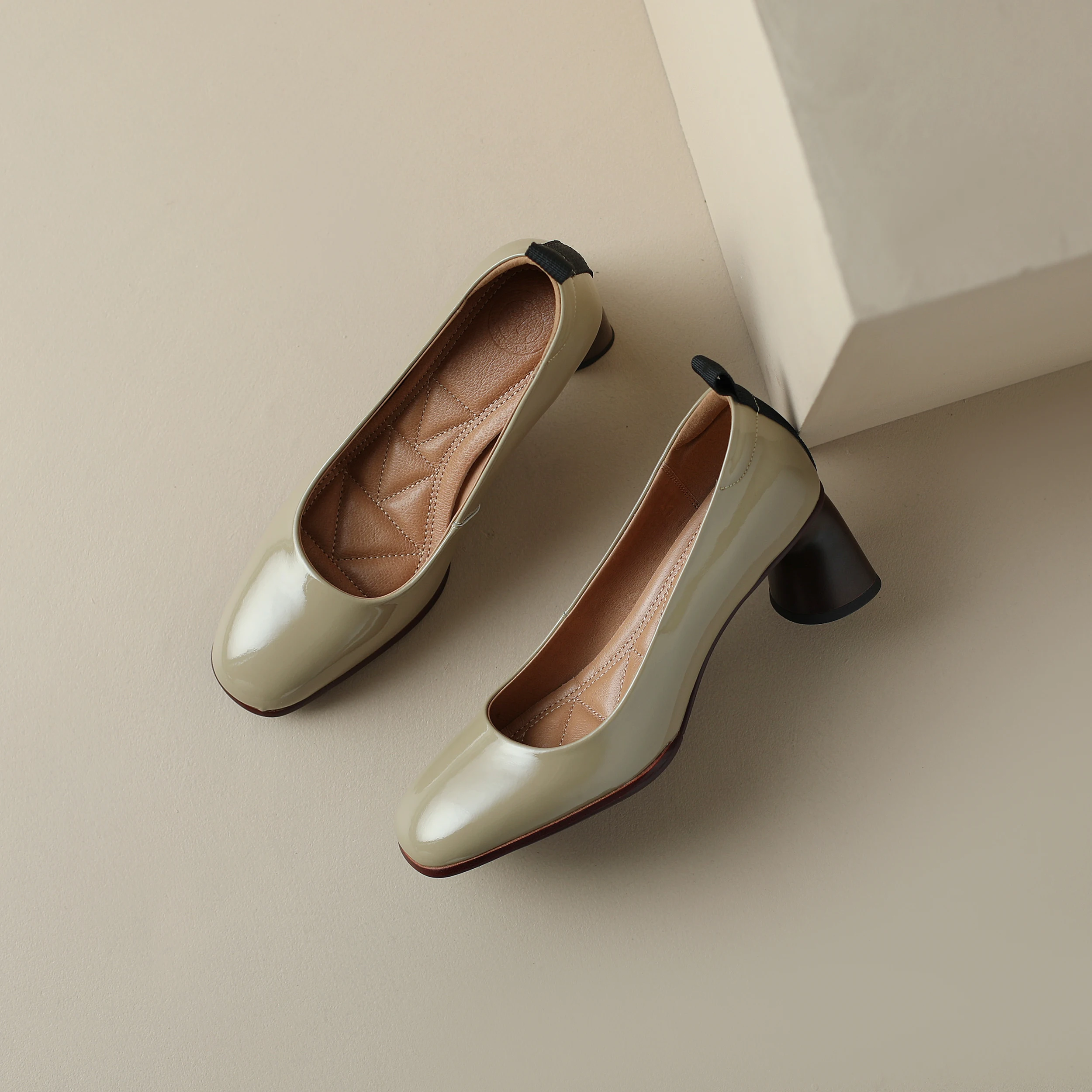 Women Pumps Shoes Genuine Leather Office Lady GLADIATOR High-Quality Elegant Shoes Lagre Size A84