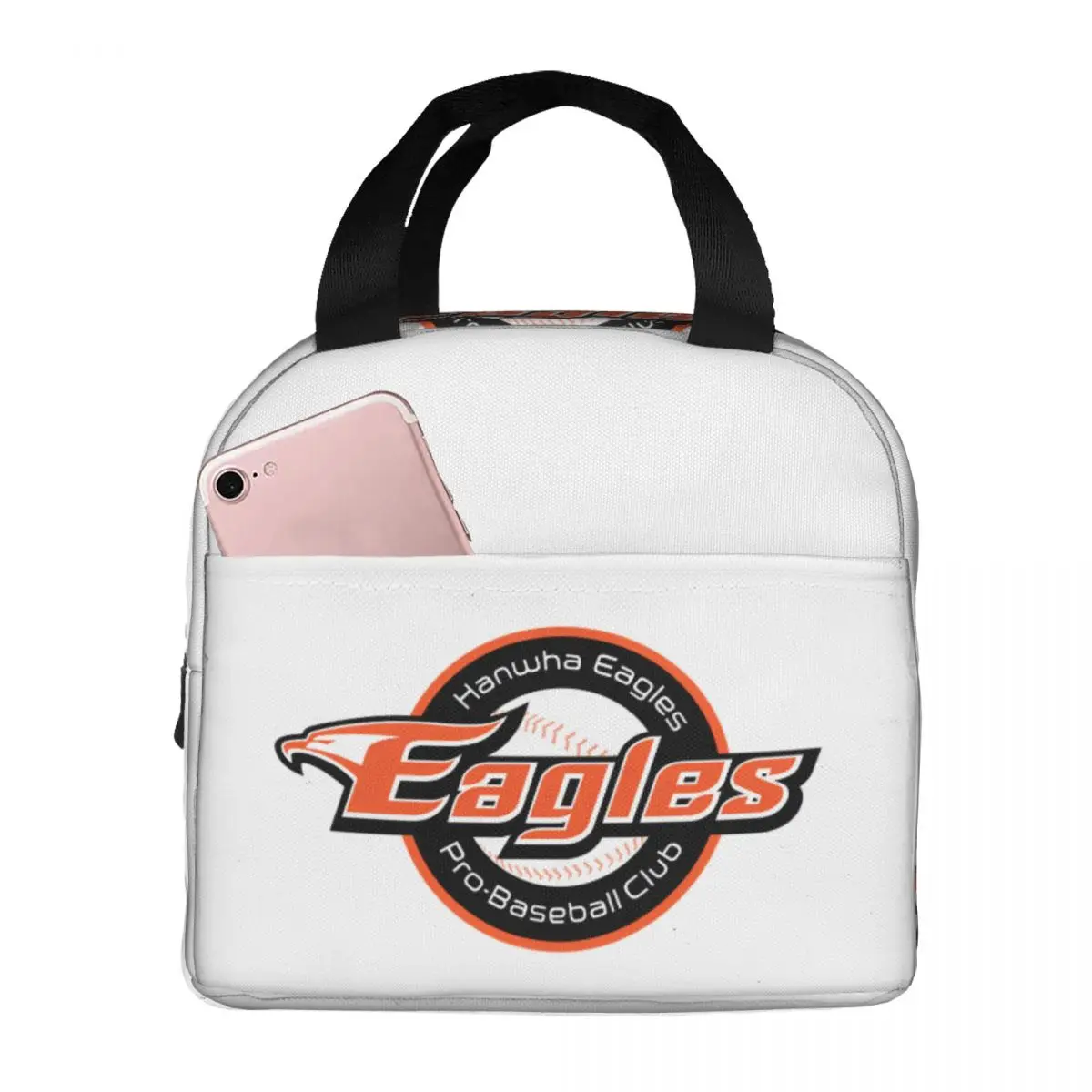 Hanwha Eagles Baseball Team Sport Lover Insulated Lunch Bags Cooler Bag Reusable Leakproof Tote Lunch Box Food Handbags Beach