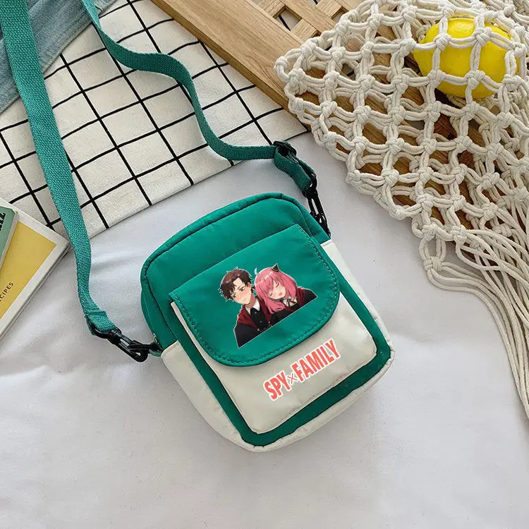Spy X Family Cartoon Aniya Collaboration Crossbody Phone Shoulder Student Children's Canvas Bag Anime