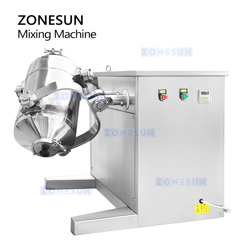 ZONESUN Dry Powder Mixing Machine Agarbatti Masala Coffee Tea Blender Food Chemical Pretreatment Equipment ZS-SBH10