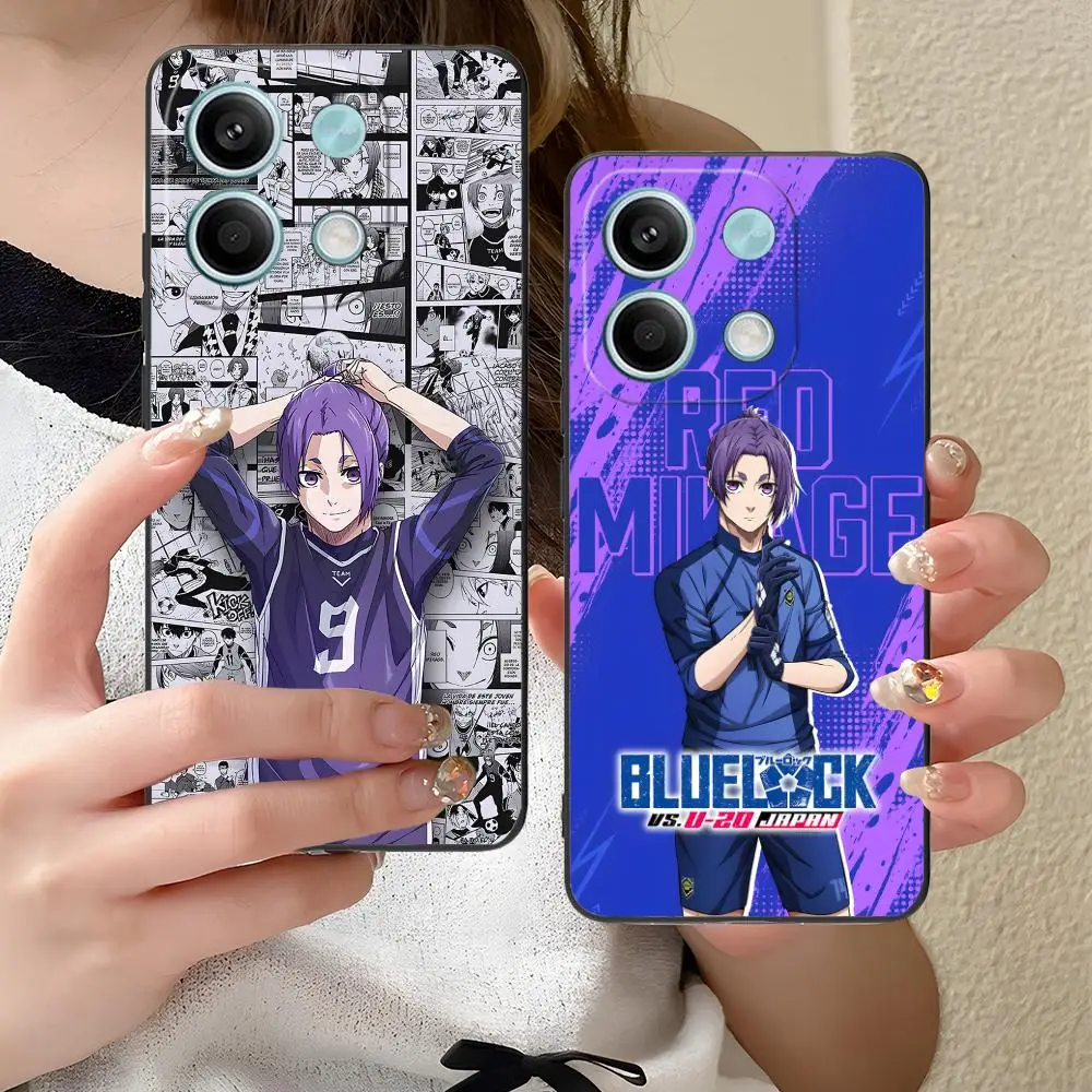 

Чехол для телефона Blue Lock Reo Mikage для Xiaomi Redmi Note 14 13 12 11 A5 3 2 1 Pro Plus 4G 5G Цветной защитный красивый роскошный чехол