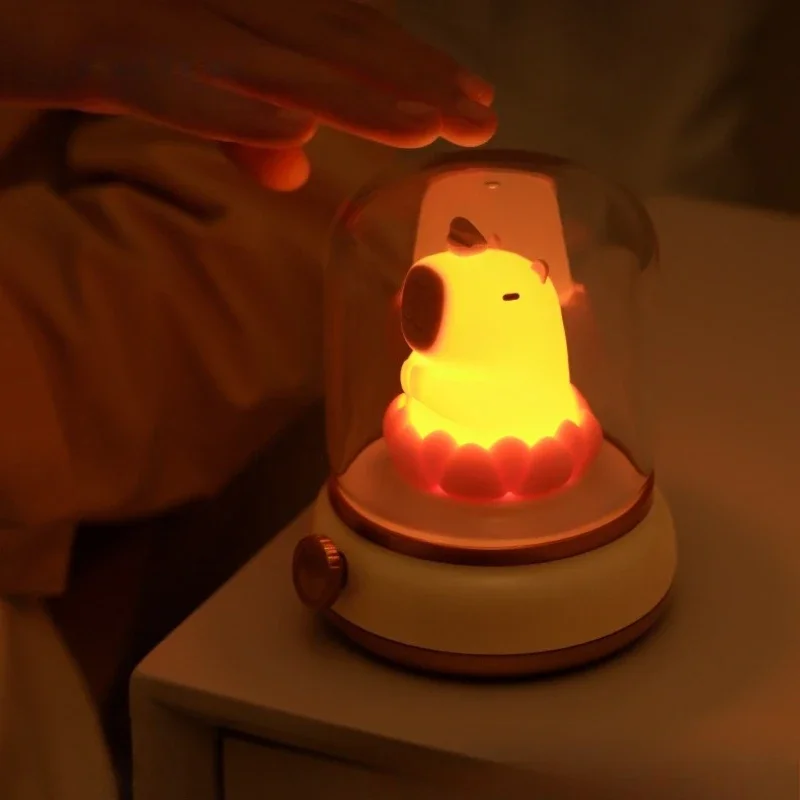 Soft Light for Dreamy Nights Creative Capibara Dolphin Night Light Retro Lamp