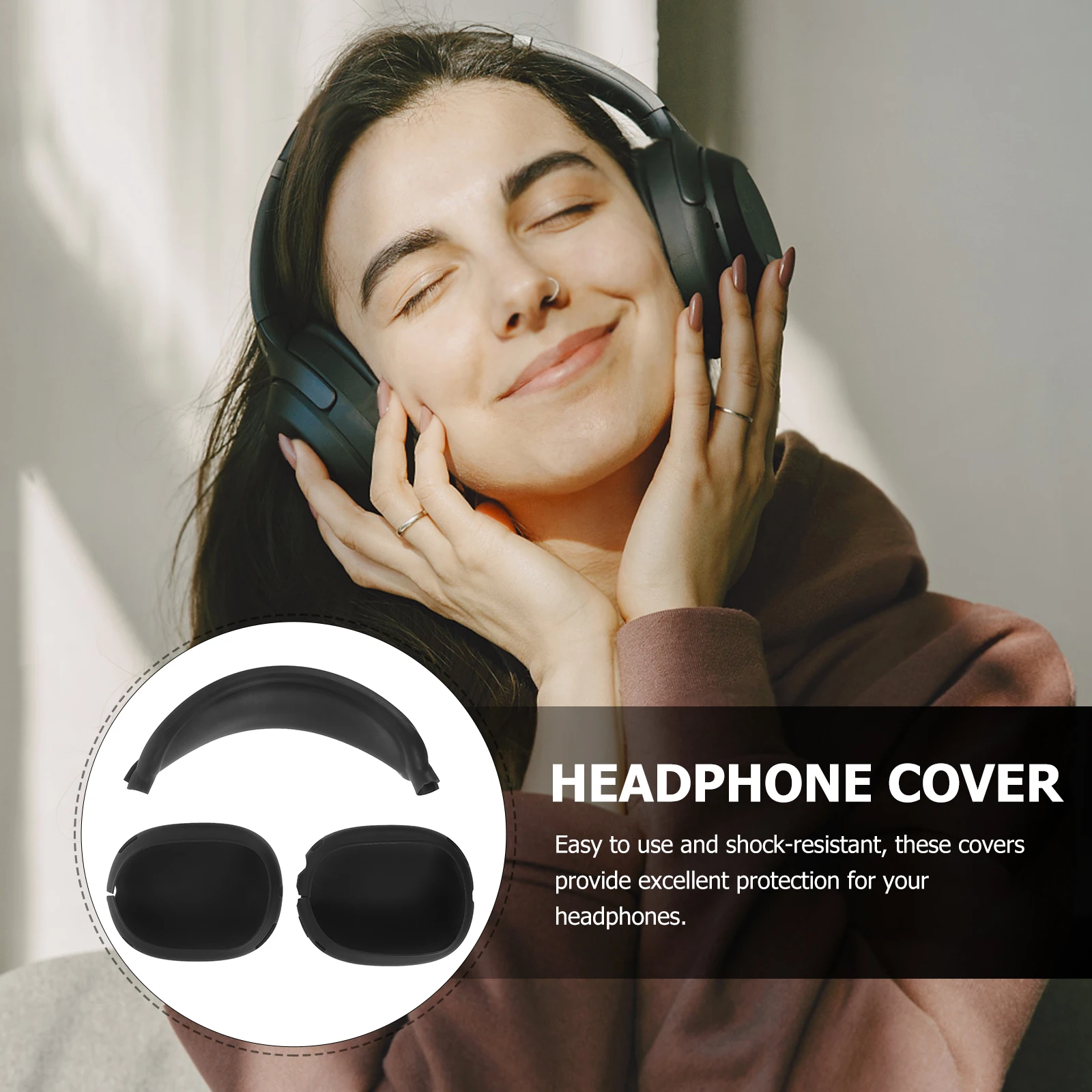 

1 set Tpu Headphone Protective Cover Earphone Cushion Replacement Pads Compatible Wireless Headphones Comfortable Removable