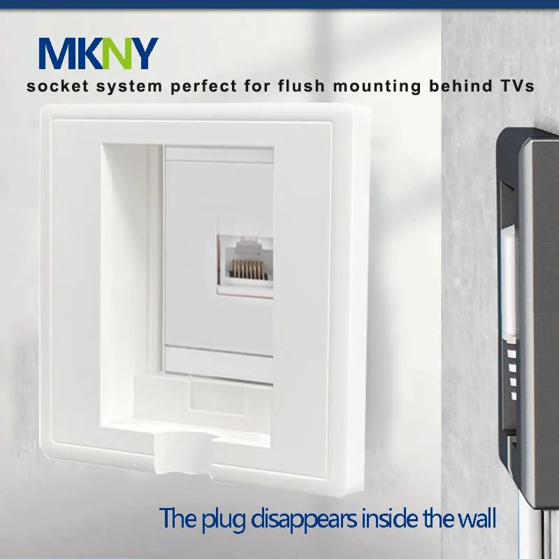

hidden socket system perfect for flush mounting behind TVs, customisable for TV,media,NETWORK CAT6 Keystone Jack Tool-Less RJ45