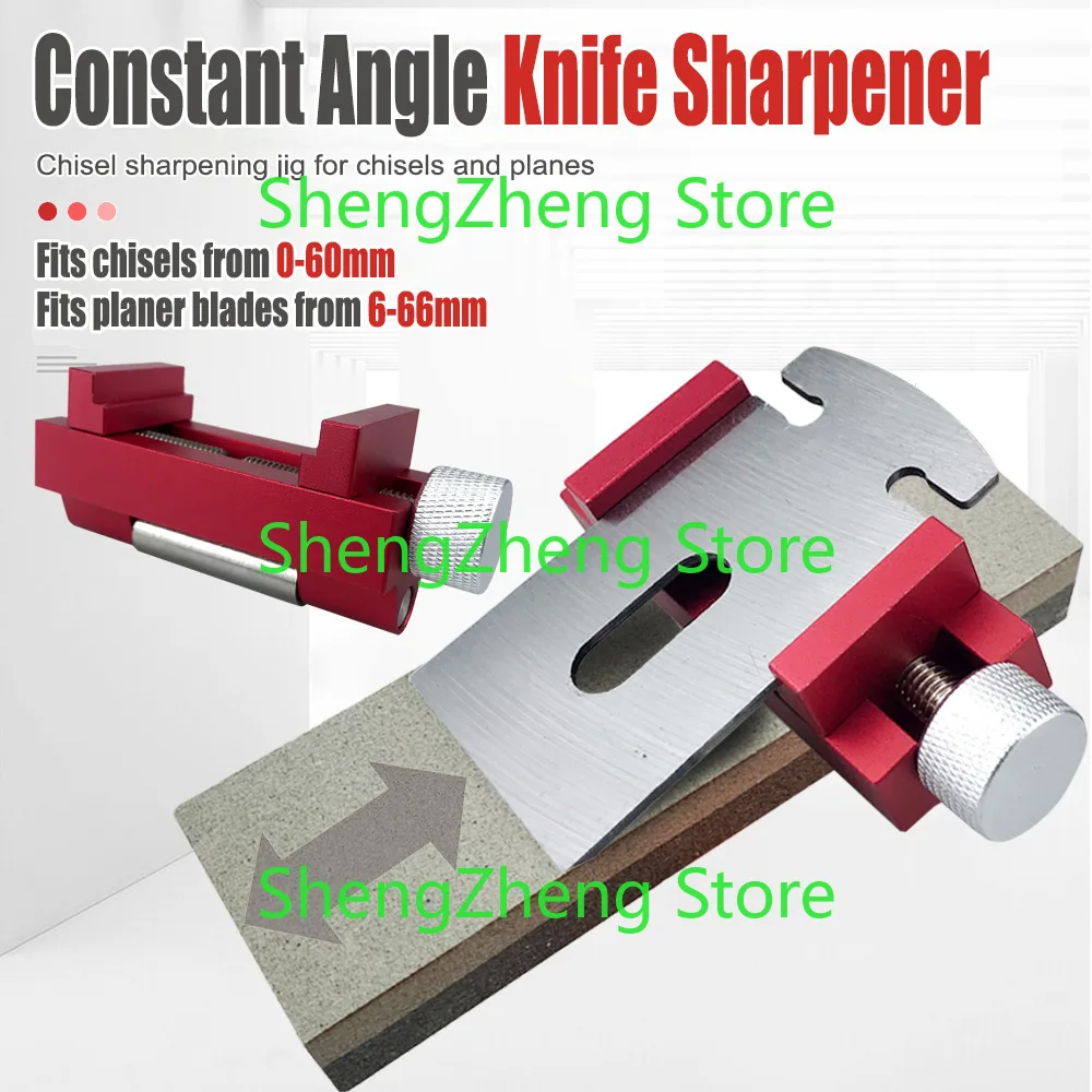 1Pcs Premium Honing Guide for Chisels and Planes Chisel Jig Kit Red Tools Alloy Wood