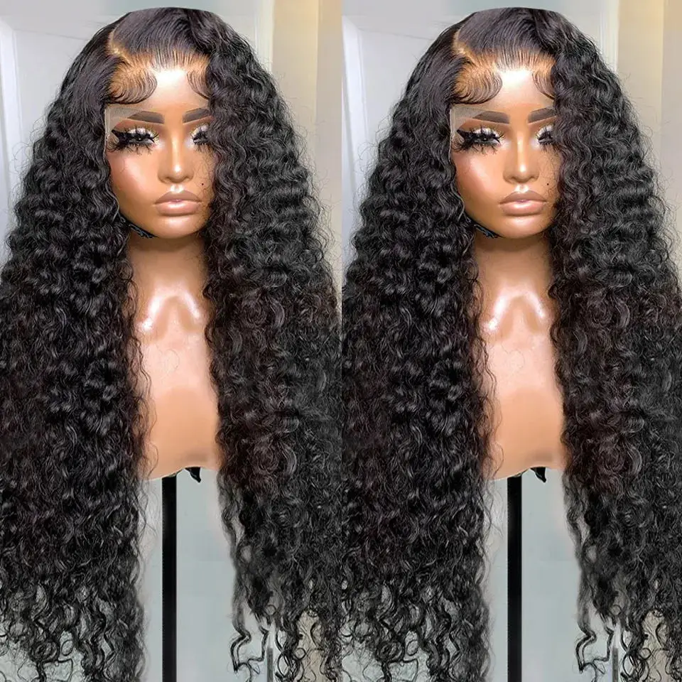 13x4 Lace Front Human Hair Wigs Brazilian Deep Wave Frontal Wig Curly Lace Frontal Human Hair Wigs For Women Preplucked RemyHair