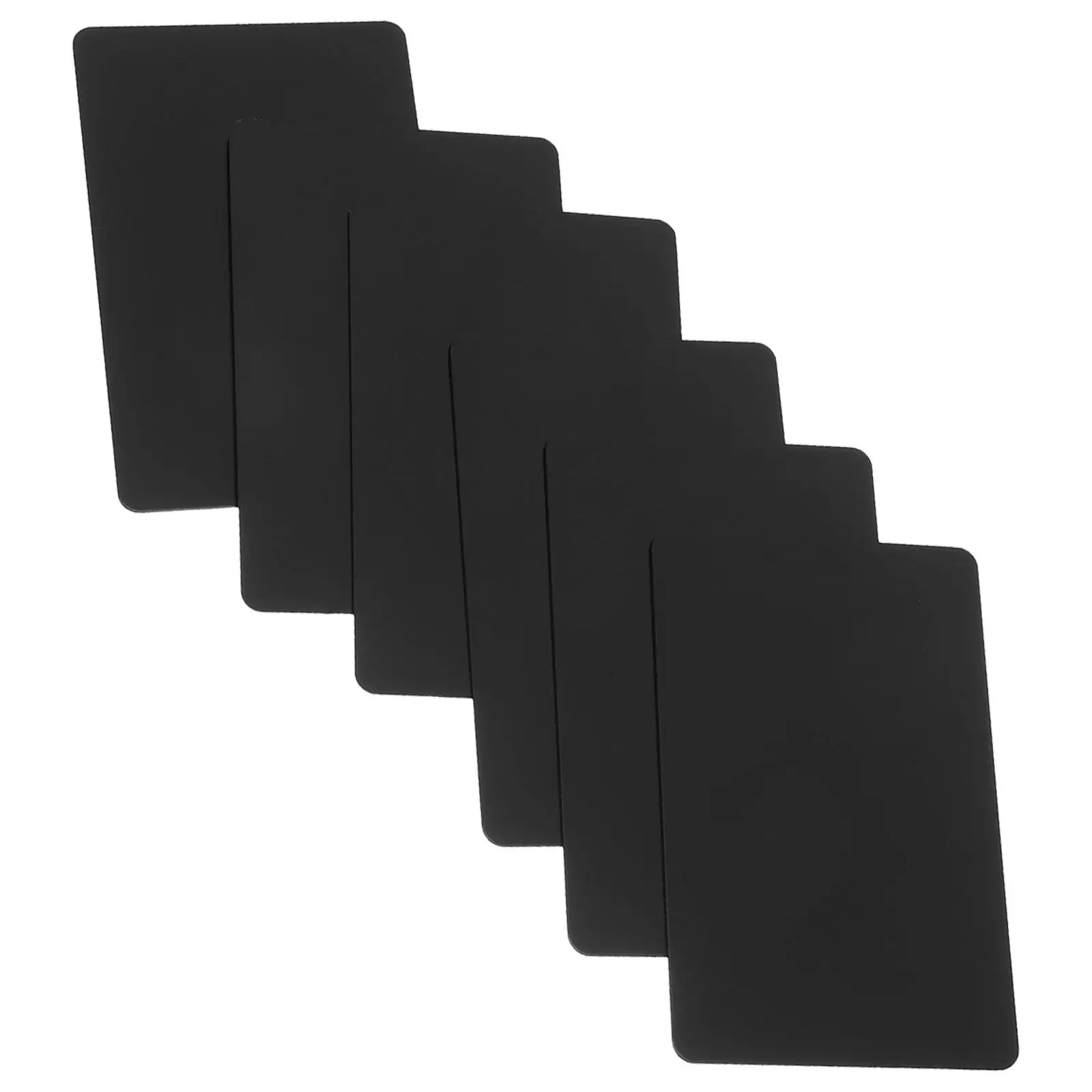 

6 шт. алюминиевых заготовок для визитных карточек, матовые черные металлические карты для гравировки, индивидуальные именные таблички, DIY-карты для бизнеса