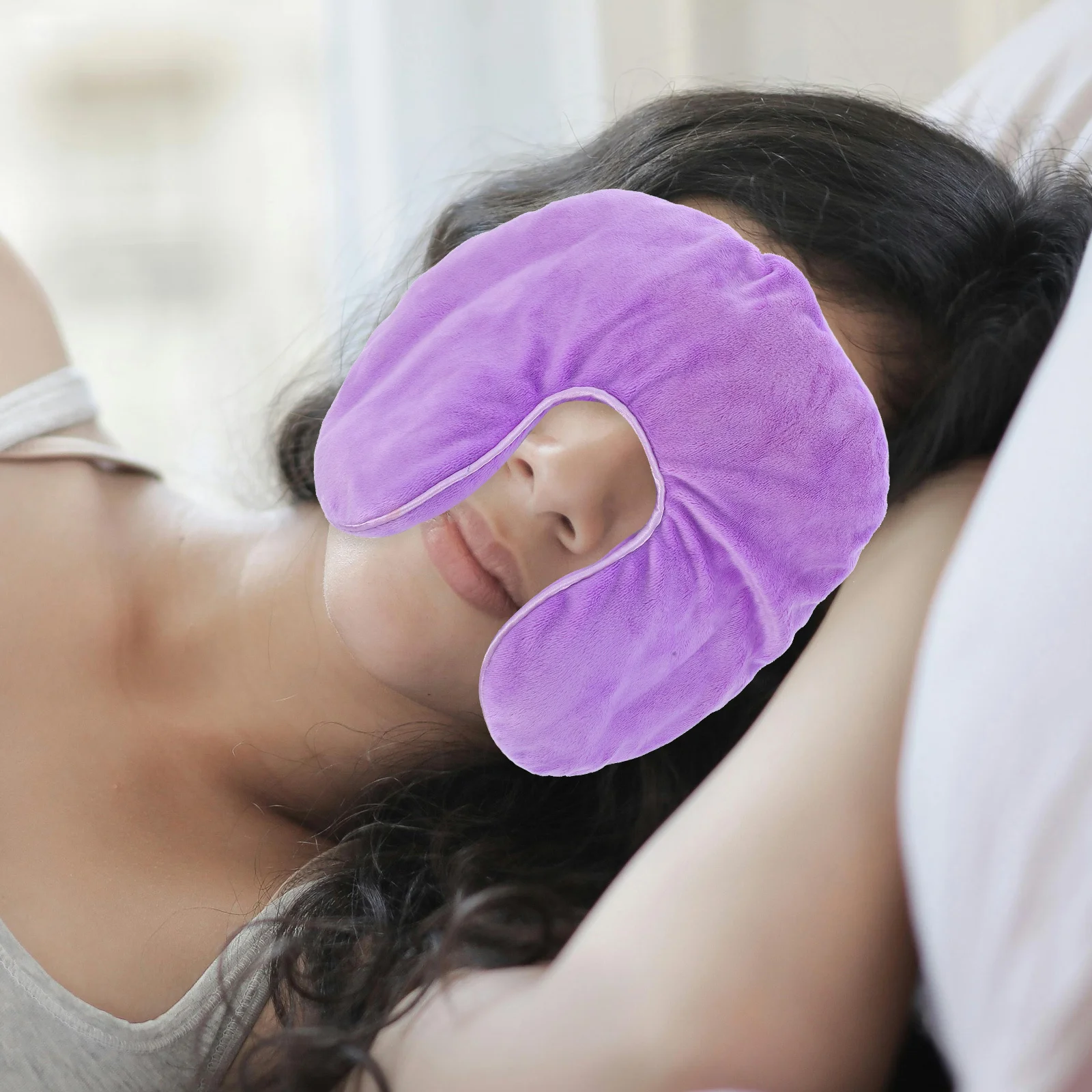 

Минеральная маска лаванды для сна, холодная и горячая терапия, фланелевая маска для сна с завязанными глазами, многоразовая, облегчение сухих глаз, утяжеленная