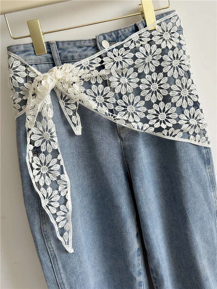 

Кружевной женский шарф в стиле ретро, полотенце, новый шелковый шарф Sle d, корейский занавес, многослойная юбка, декоративный аксессуар на талии