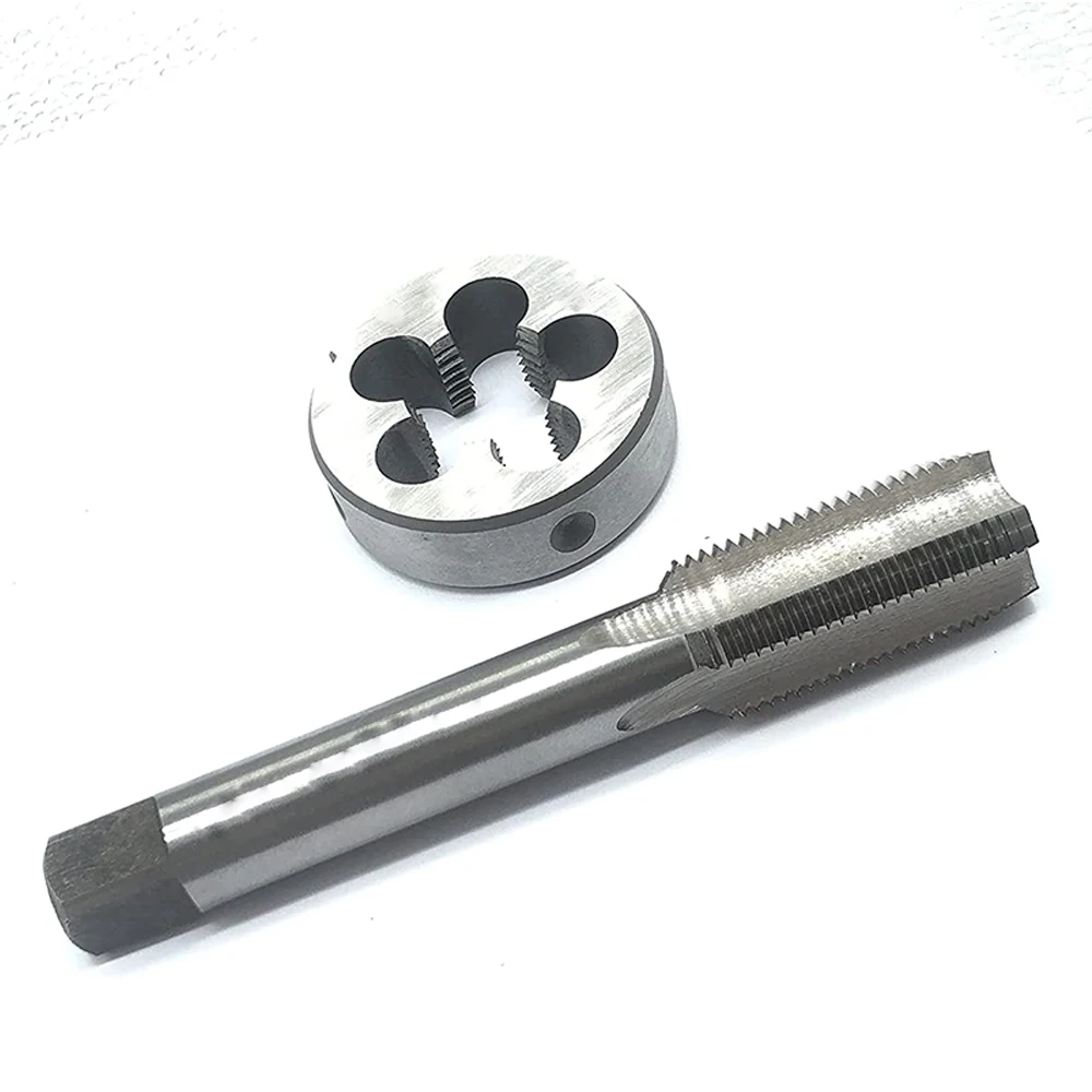 HUAZHICHUN 1PC 1/16-27 Tap + 1PC 1/16-27 Die,HSS Tap and Die Set Right Hand Tap