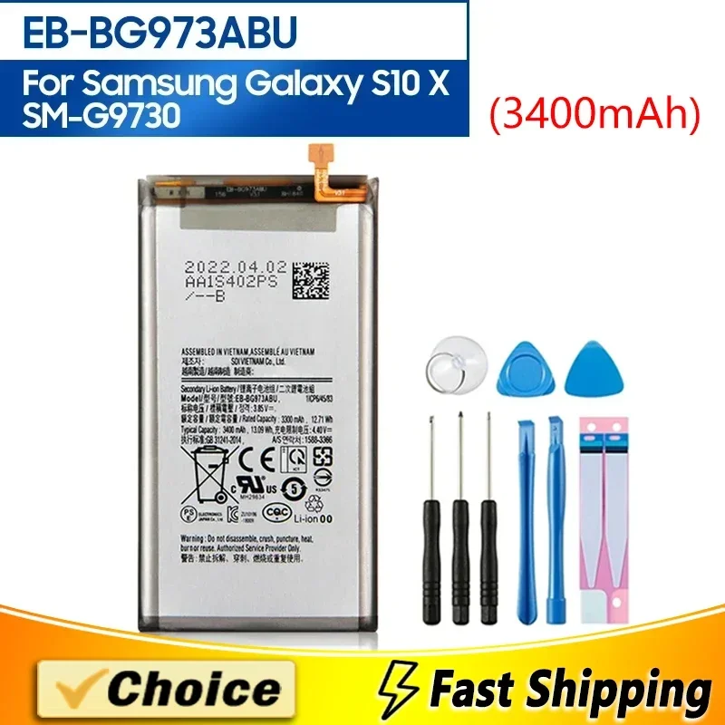 EB-BG973ABU,EB-BG973ABE,Replacement Phone Batatery+Tool,For Samsung Galaxy S10 SM-G9730 SM-G973F/DS SM-G973U SM-G973W, 3400mAh