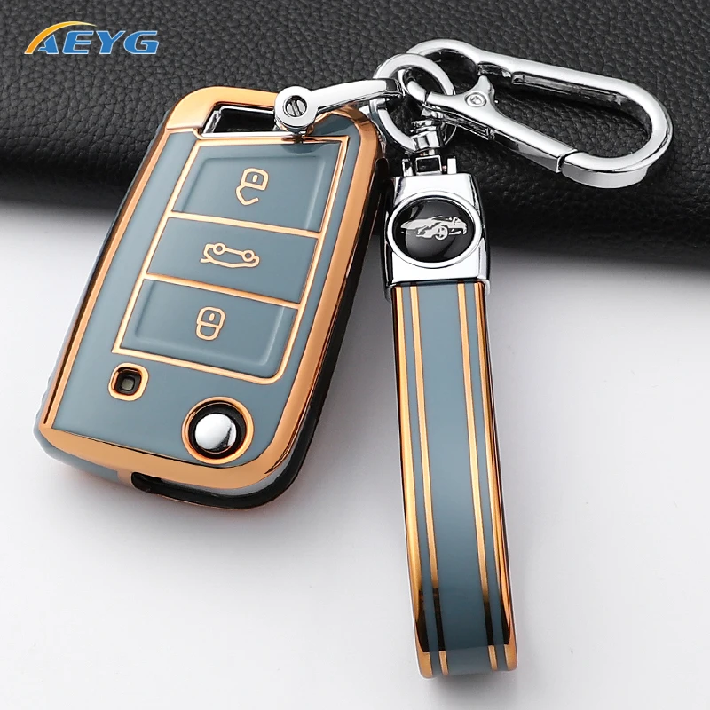 For VW Volkswagen Golf 7 MK7 Tiguan MK2 For SEAT Ateca Leon FR 2 Ibiza For Skoda Octavia Car Key Case Cover Interior Accessories image 5