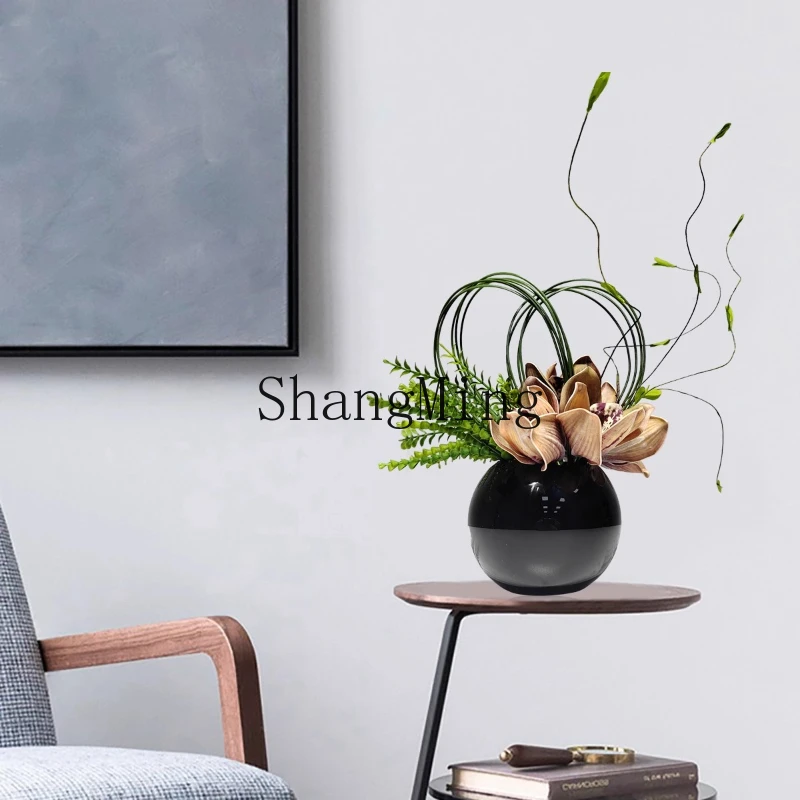 

DHY modern simple simulated flower set light luxury glass flower device desktop fake flower