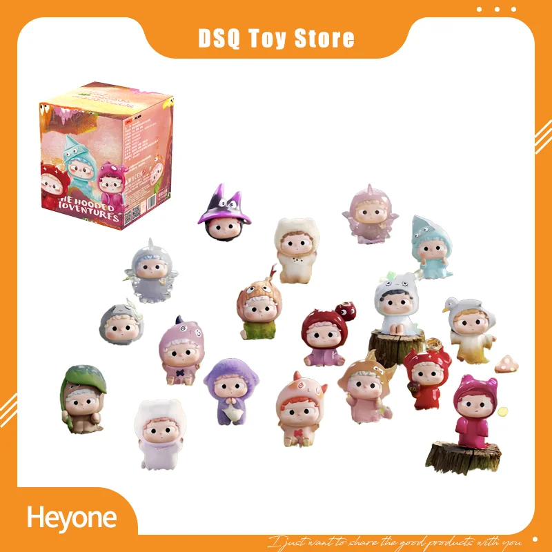 

Black Play Heyone Oh Cub Hood Adventure Cute Particle Series Мини-слепая коробка Симпатичные модные игрушечные украшения Подарок на День святого Валентина