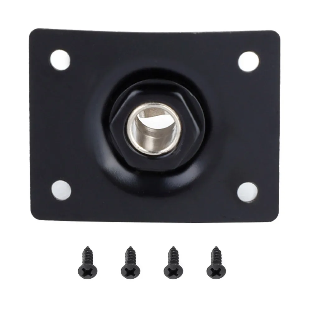 2pcs Metal Output Jack Plate 1/4 Inch Silver, Black Guitar Parts Replacement Rectangle Electric Guitar Jack Electric Guitar