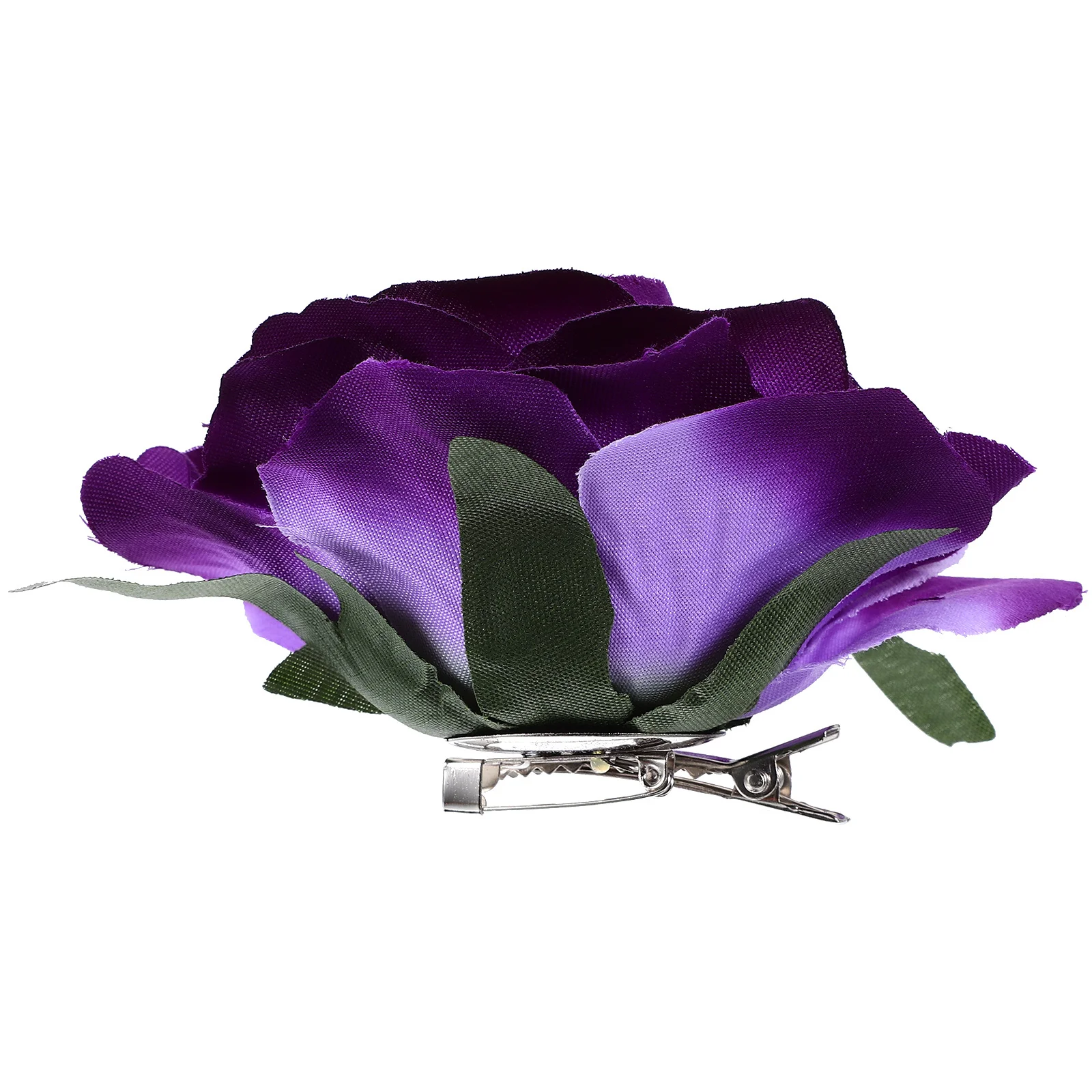 2 في 1 دبوس شعر صناعي كبير على شكل زهرة الورد مقاطع شعر أزرق سماوي أنيق دبوس بروش للنساء حفلة موسيقية الزفاف الصيف نزهة