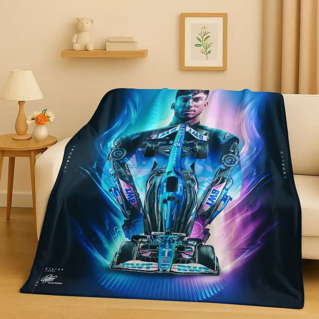 

26 Style Racing Car Racer Driver Star Flannel Blanket,Ultra Soft Warm Plush Throw for Home Bedroom Bed Sofa Cover Office Travel