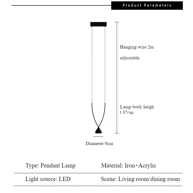

SANDYHA Modern Minimalist Pendant Lights for Villa Staircase Living Room Dining Table Chandelier Lighting Fixtures