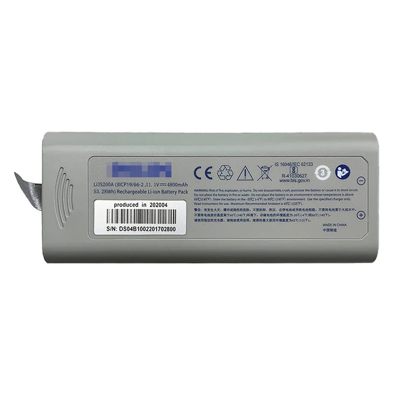 Li3S200A for Goldway Monitor Battery G40 GS10 GS20 G30E G40E 3ICP19/66-2 11.1V 4800mAh Li-Ion Battery