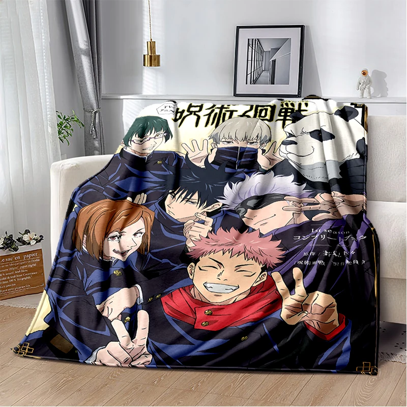 3D Jujutsu Kaisen Anime Cartoon Itadori Yuji Soft Flannel Blanket,Throw Blanket Comfortable Blanket for Picnic Beds Sofa Home