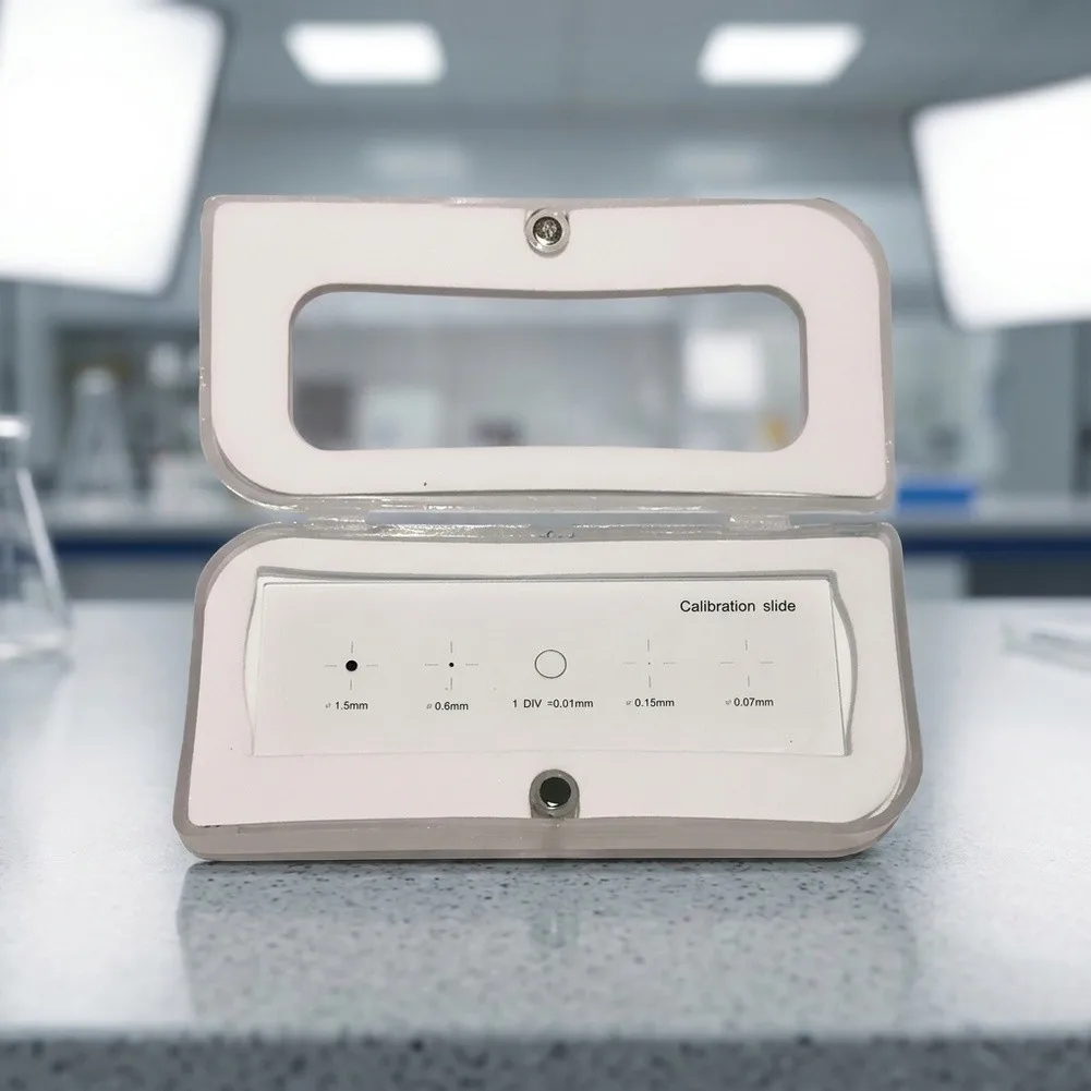 Crosshair Scale Stage Micrometer Laboratory Use Measuring Range X 1mm Measuring Range for Y 1mm Slide Size 75mm X 25mm