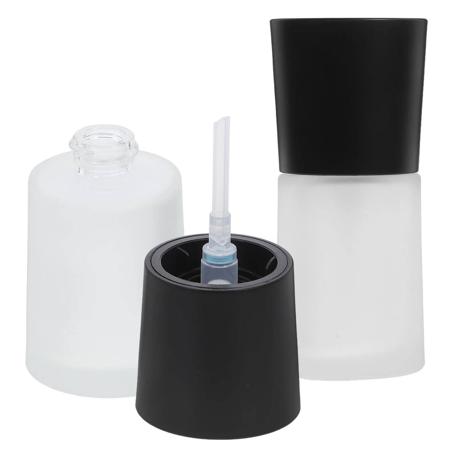 Bouteilles à pompe en verre de voyage, 2 pièces, conteneurs de stockage de Lotion rechargeables, bouteille à pompe de fond de teint