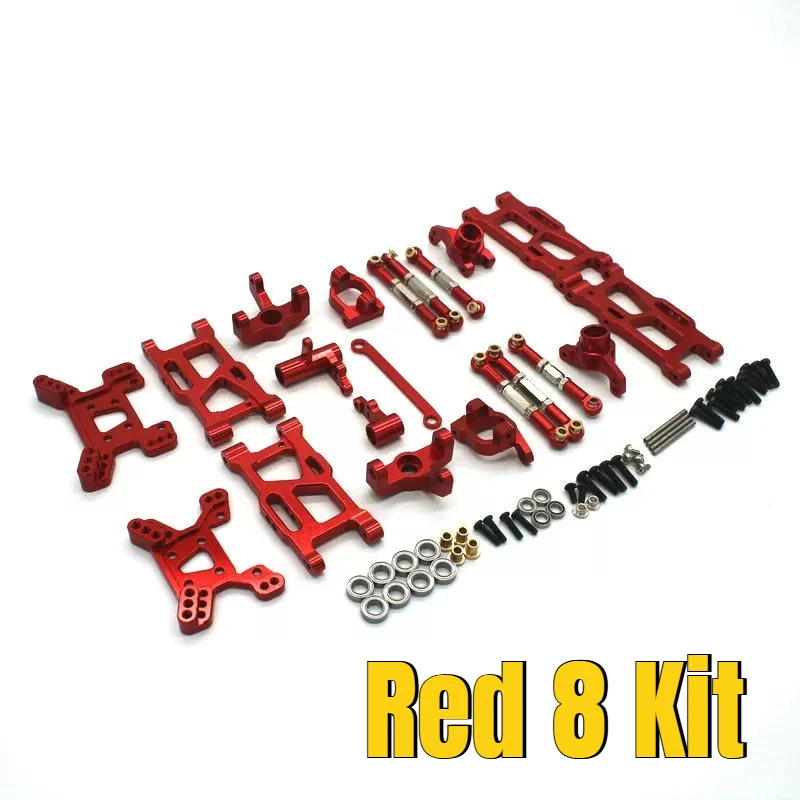 1/12 AM-X12 14015 14005E RC Car Metal Accessories Red Collection Swing Arm C Seat Steering Assembly Steering Cup Pull Rod Cup
