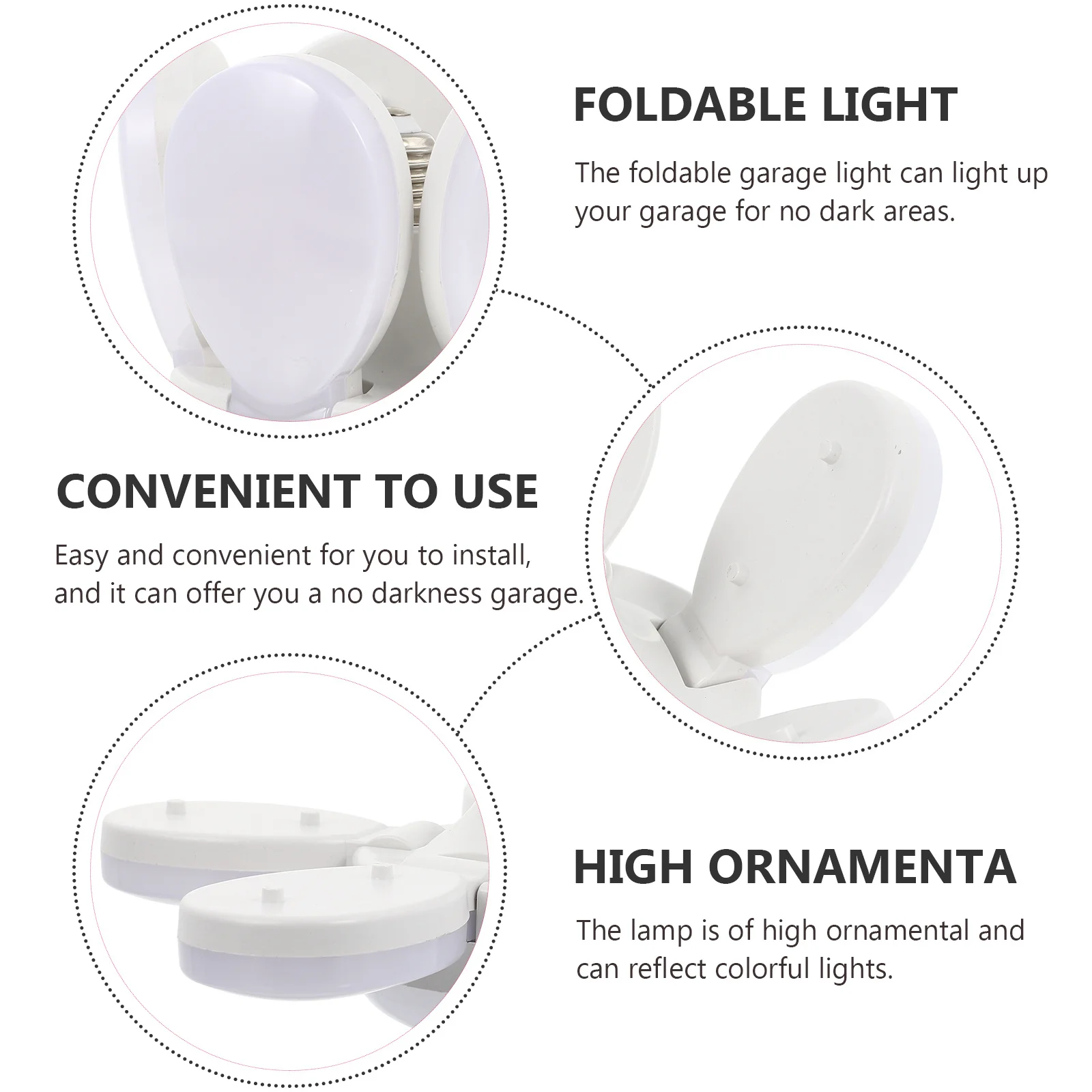 1 stuks bloemblaadje opvouwbare garagelamp LED-plafondlamp snel verstelbaar decor garagelamp plafondlamp