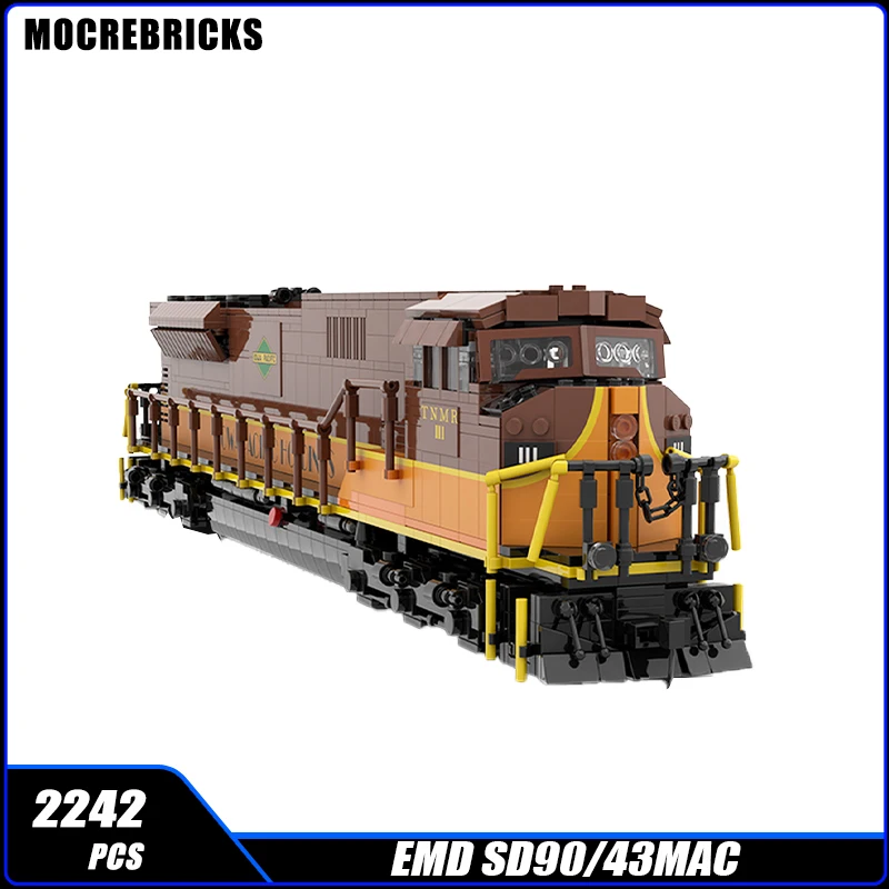 

MOC- 127575 Городской поезд EMD SD90/43MAC Моторный поезд Строительный блок DIY Сборная модель Оригинальность Кирпич-головоломка Игрушка Рождественские подарки