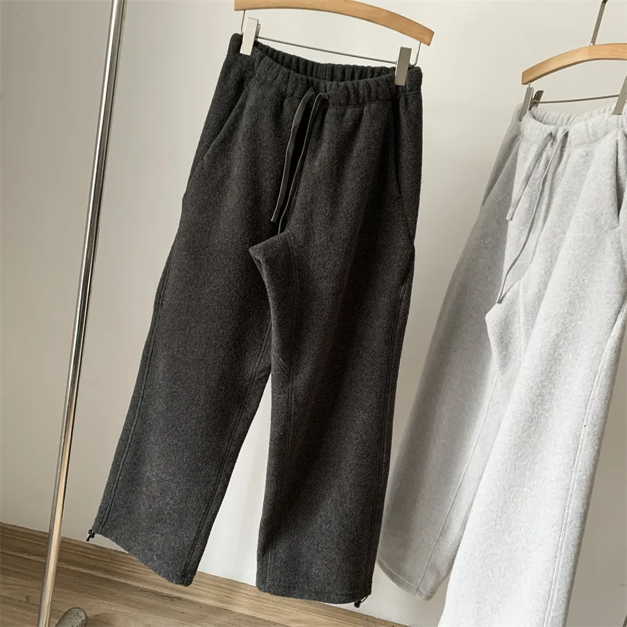 GOLDWIN 0 Series Unisex Loose Fit Fleece Lined Sweatpants Thick Warm Straight Leg Outdoor Hiking Gorpcore Winter Pants