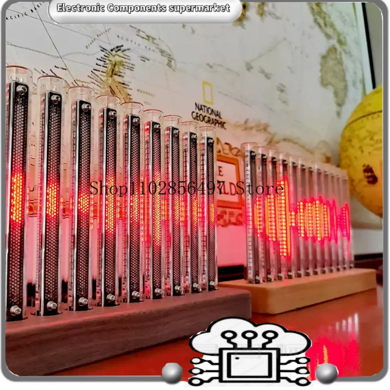 For Upgraded Version L12-Bit RGB Pickup Level Light LED Display Sound Level Meter Music Indicator Desktop Light