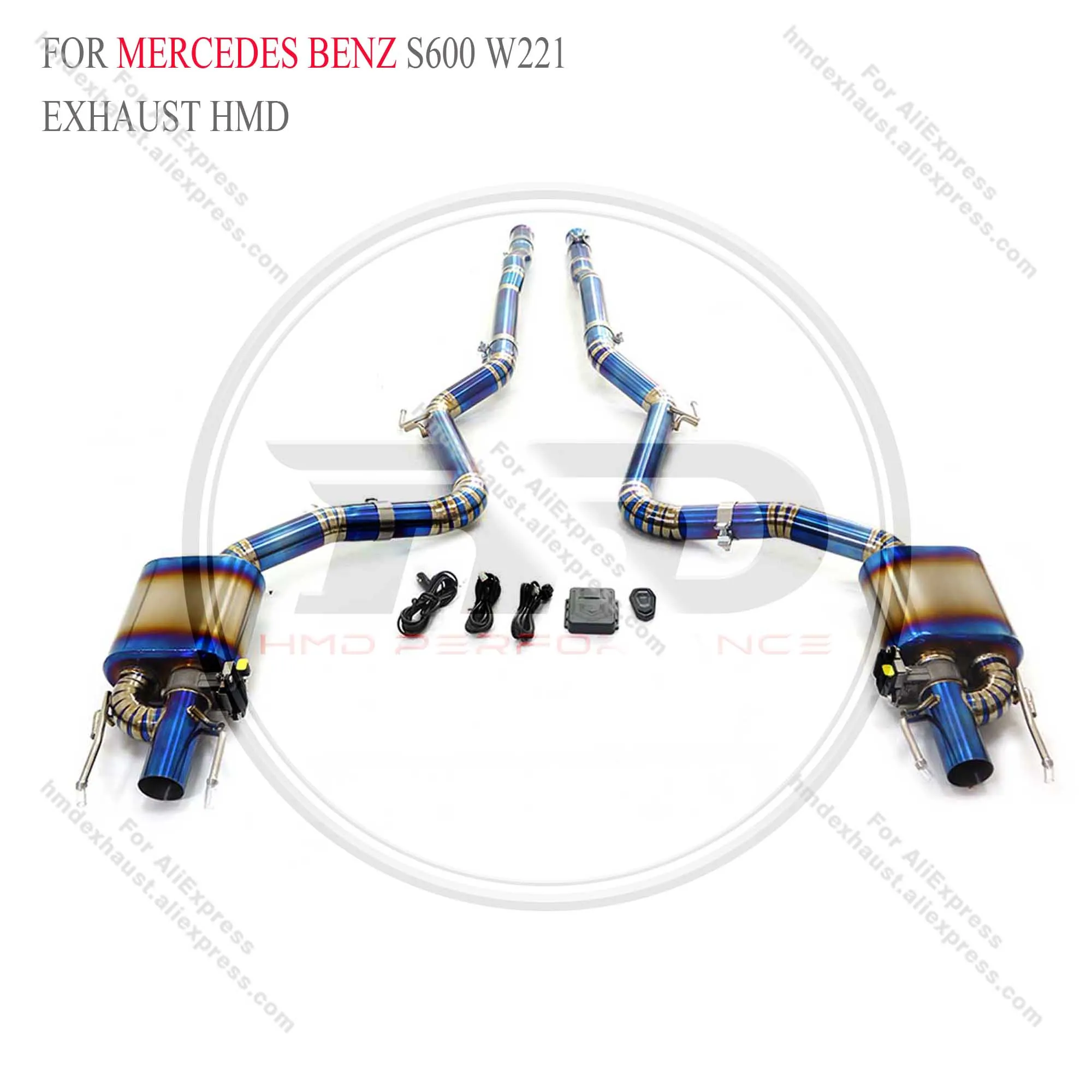 

HMD Titanium Exhaust System Performance Catback For Mercedes Benz Maybach s600 w221 6.0T Muffler With Valve