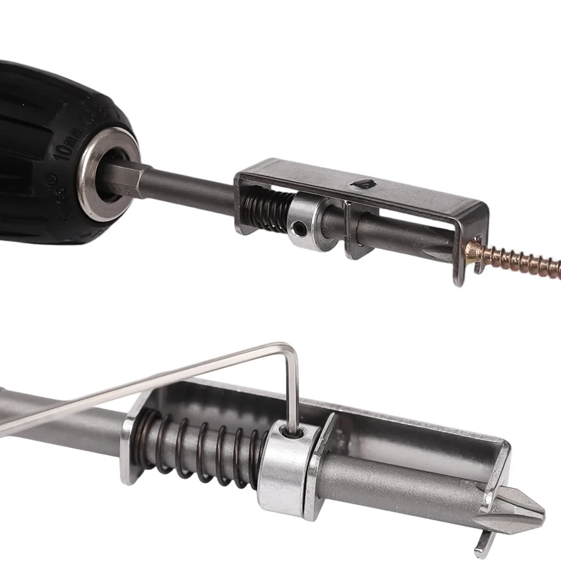 Spring-loaded Screw Holder Drill Bit Anti-drop Screwdriver Bit Fixing Clamp Set, Suitable For Electricians And Home DIY Repairs.