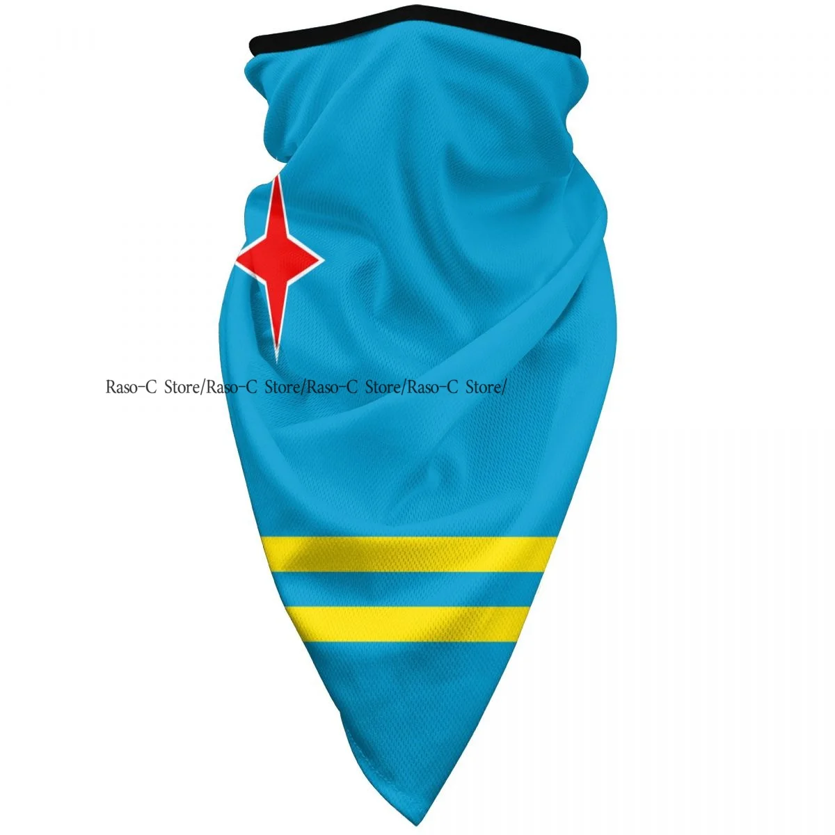 Windproof Dust Face Mask Flag Of Aruba Breathable Ice Silk Neck Cover Balaclava Bandana Scarf Wrap