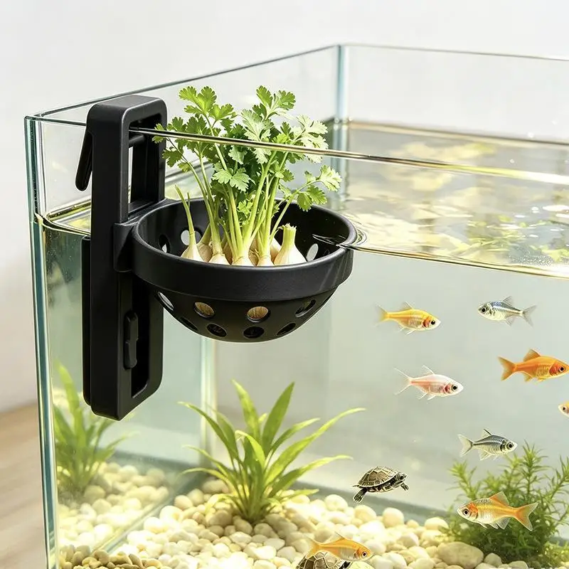 1Pcs Easy Dispenser Hanging Fish Feeding Ring Adjustable Plastic Fish Tank Station Anti Drifting Fish Food Feeder Aquarium