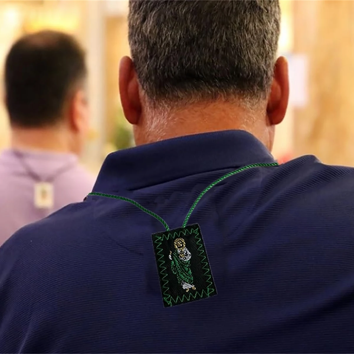 Capulars Catholic, 3 Pack Green Scapular Of Saint Jude, Virgen De Guadalupe Necklace San Judas Tadeo Escapularios Catolicos,