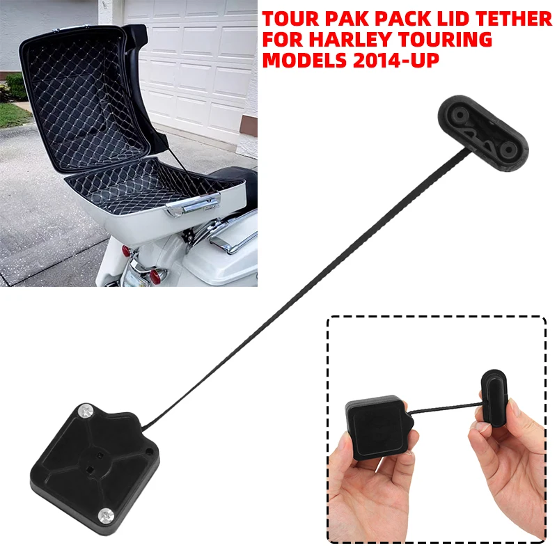 Motorcycle Tour Pack Trunk Lid Tether For Harley Touring Road Electra Street Glide Road King Ultra FLHT FLHX FLHR FLHTK 1996-up