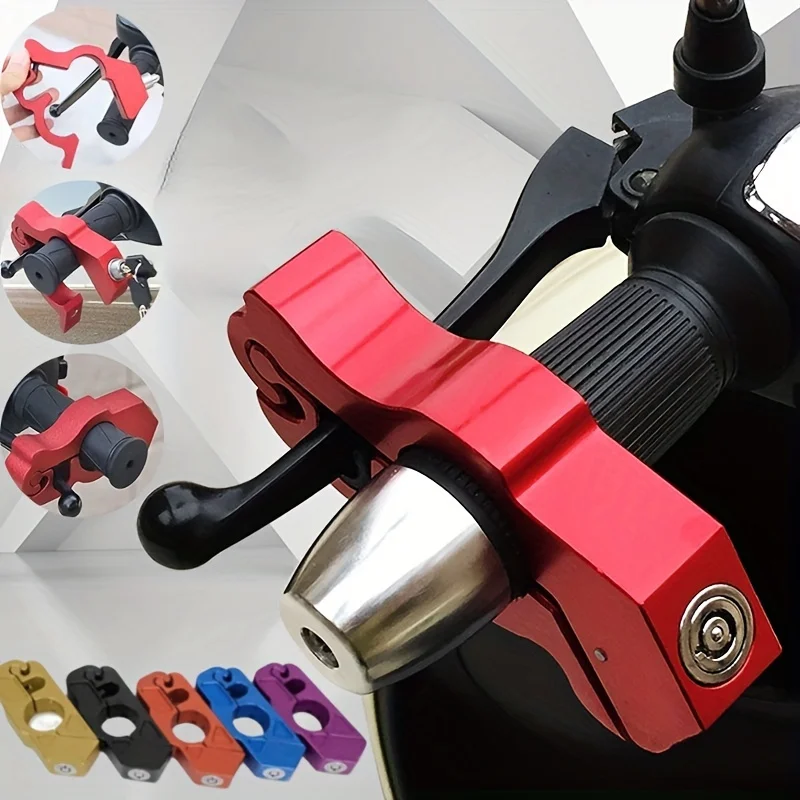 Universal alloy electric vehicle brake lock, battery car anti-theft car handle lock, pedal car, motorcycle oil lock