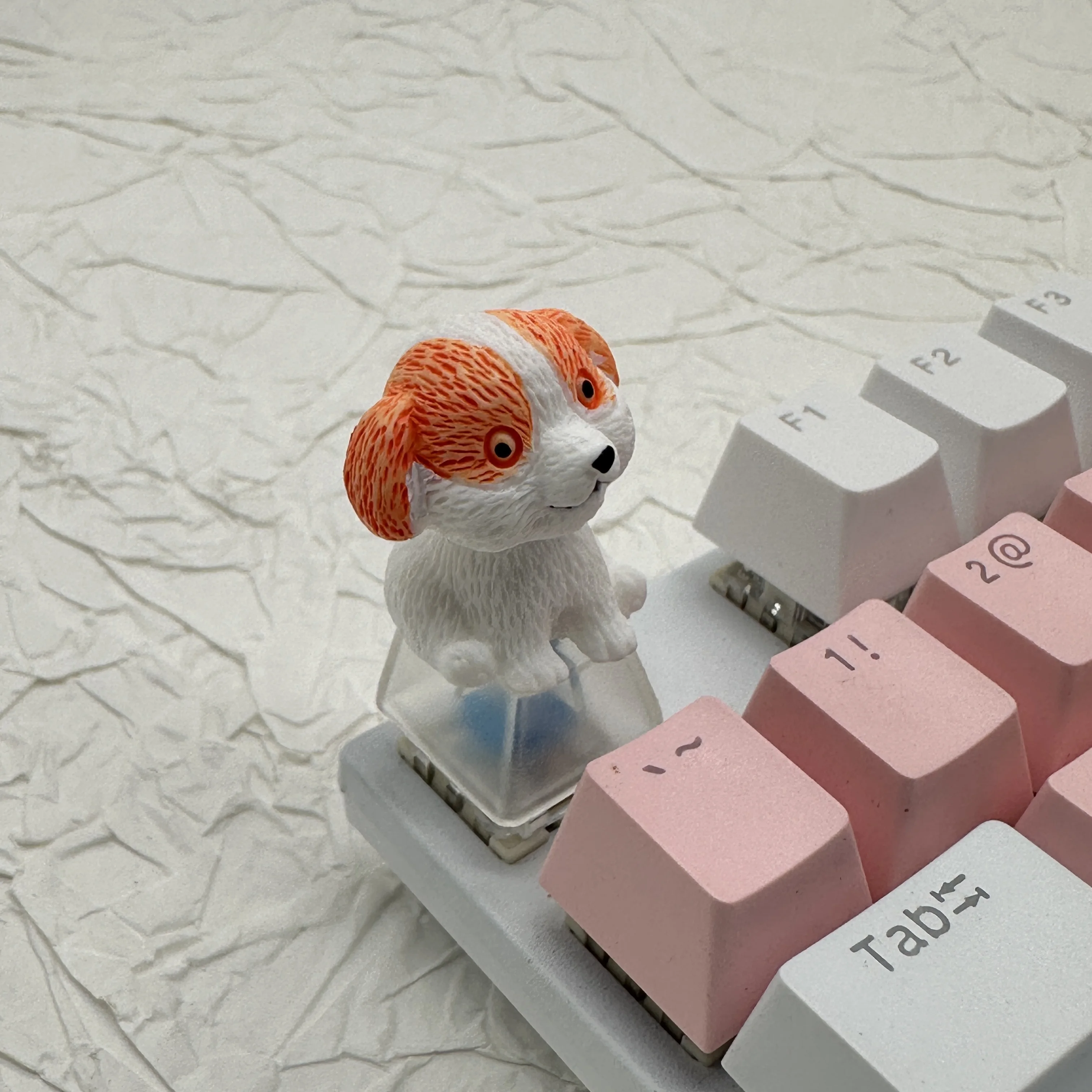 

Personalized original resin mini cute little dog R4 keycaps with optional cross axis mechanical keyboard keycaps