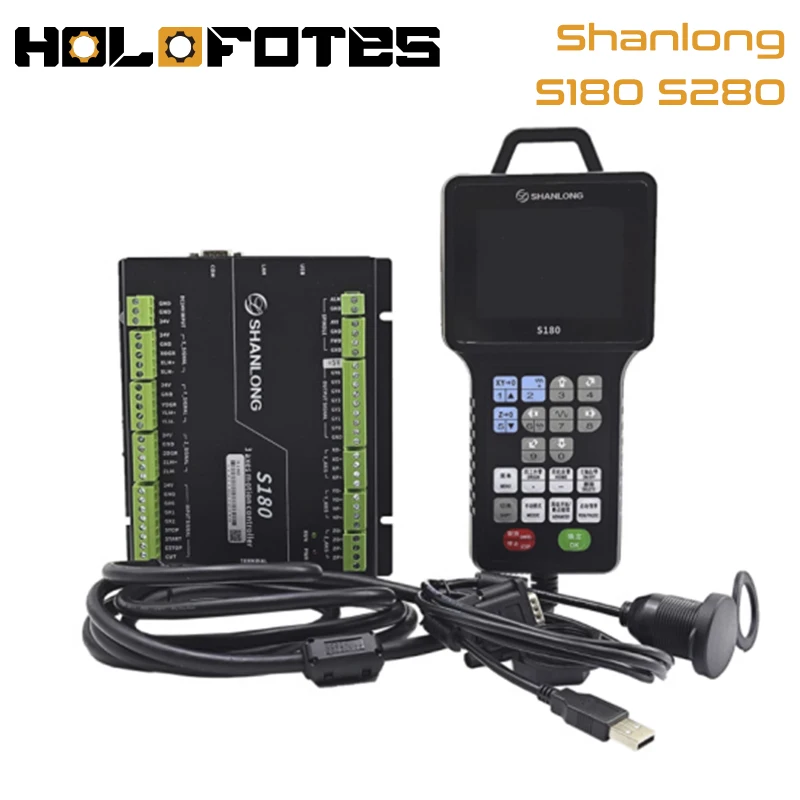 Shanlong S180 CNC Controller 3 Axis S280 4 Axis CNC Control System Handheld Stabilize DSP Engraving Milling Machine Motion