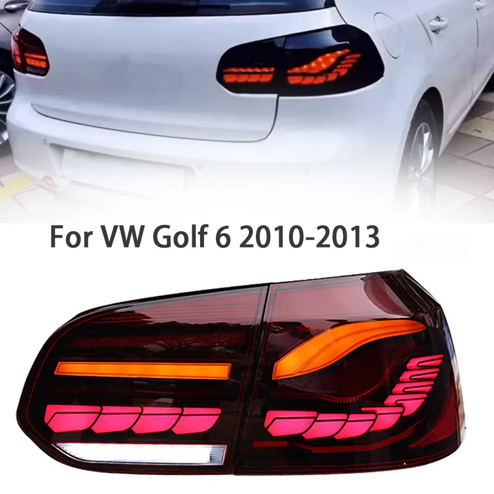 Taillight For Golf6 Golf MK6 2009-2013 Tail Lights With Sequential Turn Signal Animation Brake Parking Lighthouse